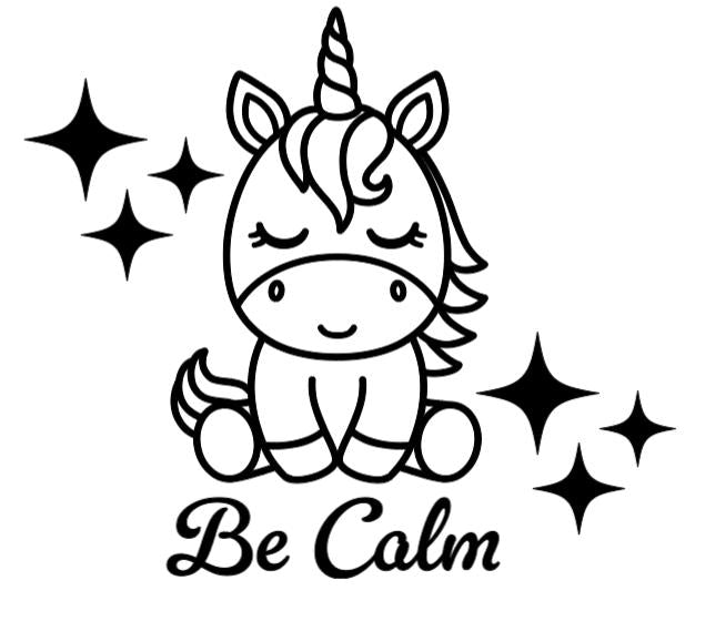 Be Calm Unicorn - Lg. Vinyl Decal