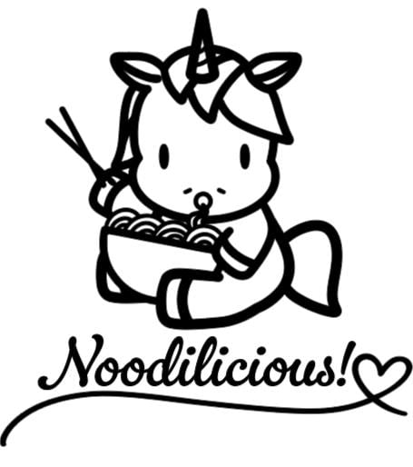 Noodilicious Unicorn! - Lg. Vinyl Decal