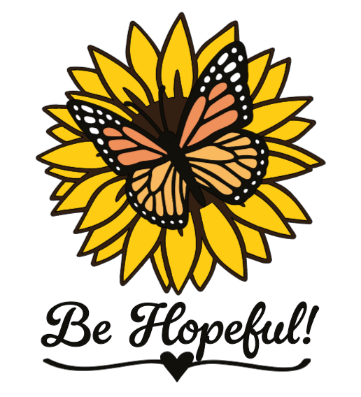 Be Hopeful Butterfly! :) Lg. Vinyl Decal