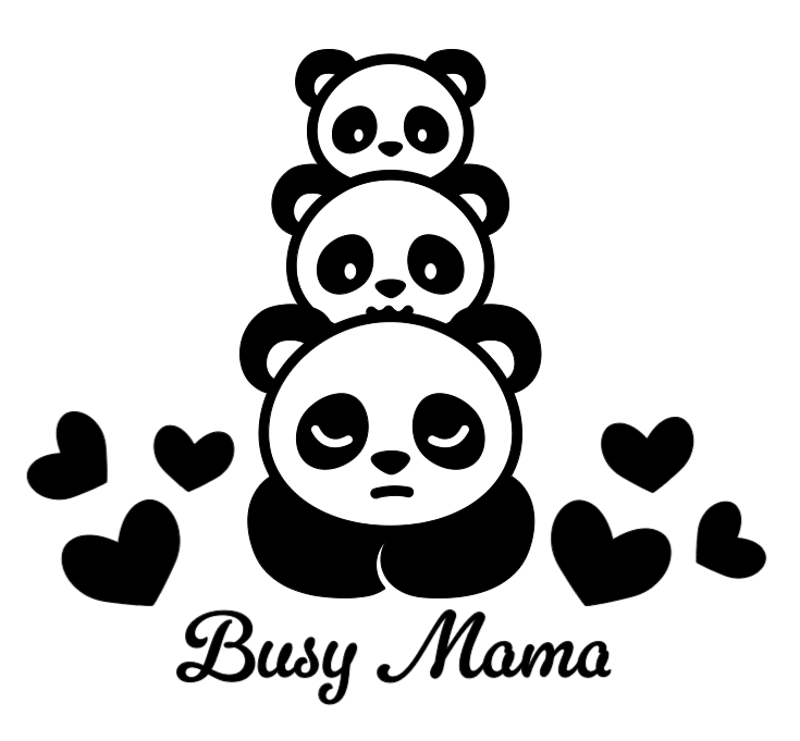 Busy Mama Panda. Lg. Vinyl Decal
