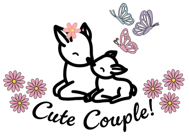 Cute Couple! :) Lg. Vinyl Decal
