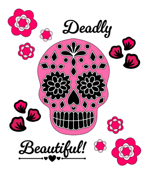Deadly Beautiful! Lg. Vinyl Decal