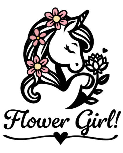 Flower Unicorn Girl! :) Lg. Vinyl Decal