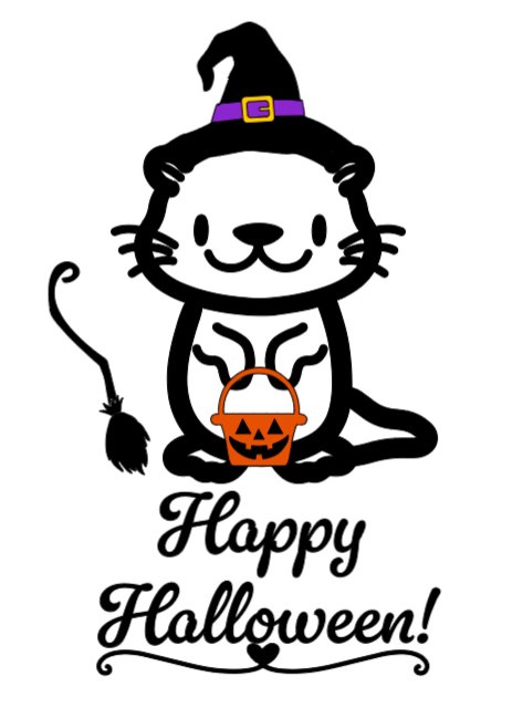 Happy Halloween Otter! Lg. Vinyl Decal