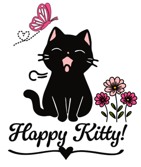 Happy Kitty! :) Lg. Vinyl Decal