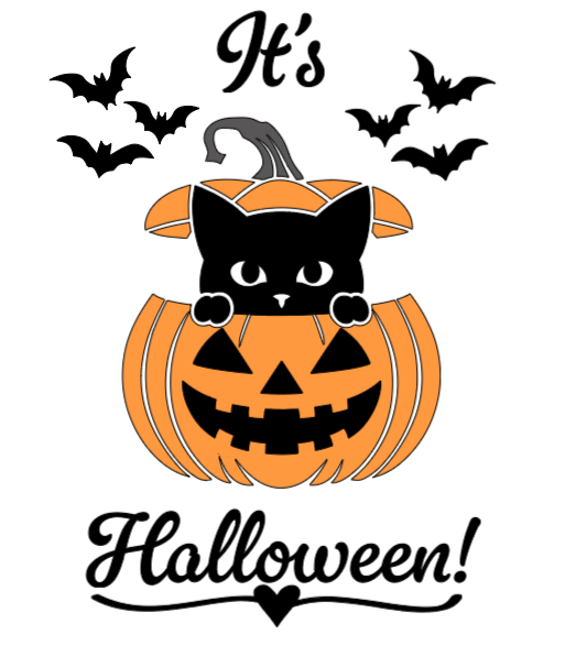 It's Halloween Kitty! Lg. Vinyl Decal