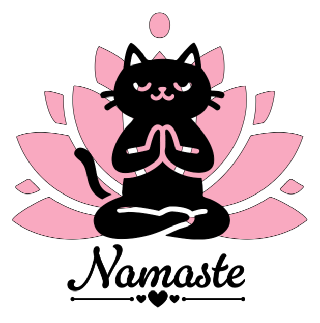 Namaste Kitty! :) Lg. Vinyl Decal