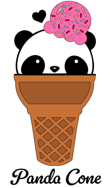 Panda Cone! Lg. Vinyl Decal