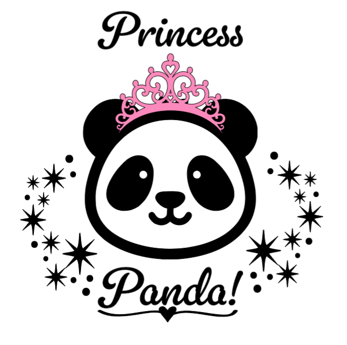 Princess Panda! Lg. Vinyl Decal