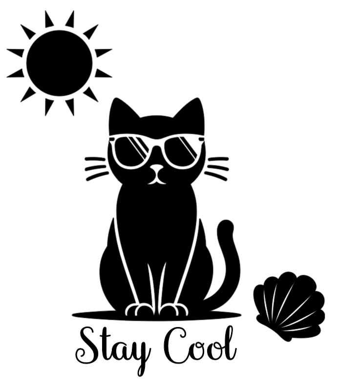 Stay Cool Kitty! Lg. Vinyl Decal