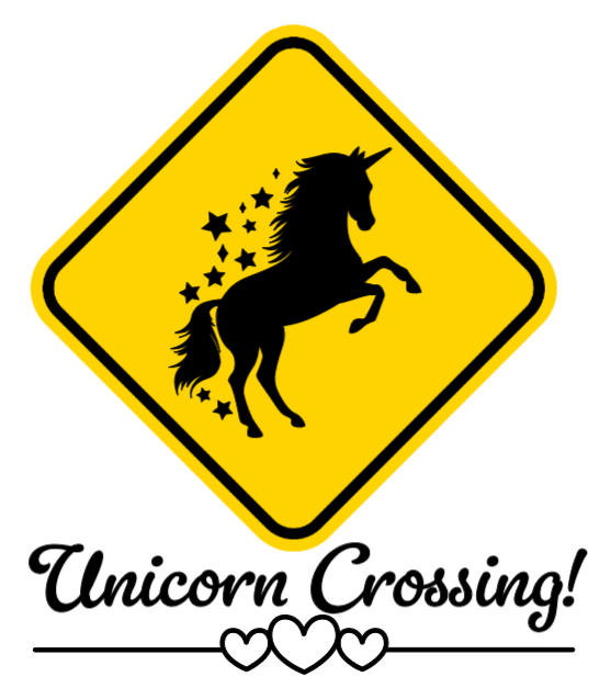Unicorn Crossing! Lg. Vinyl Decal