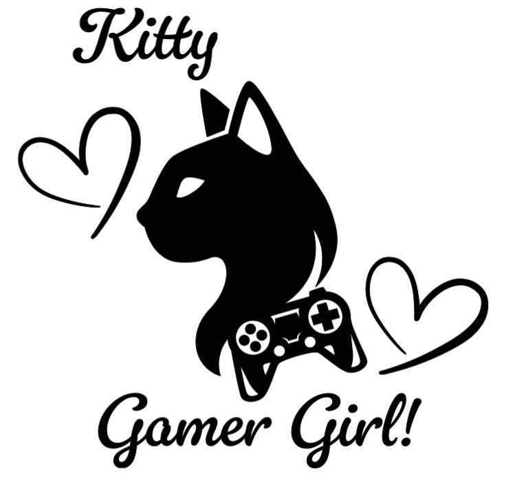 Kitty Gamer Girl! - Lg. Vinyl Decal