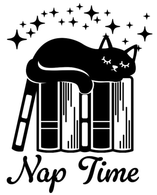 Nap Time Kitty! - Lg. Vinyl Decal