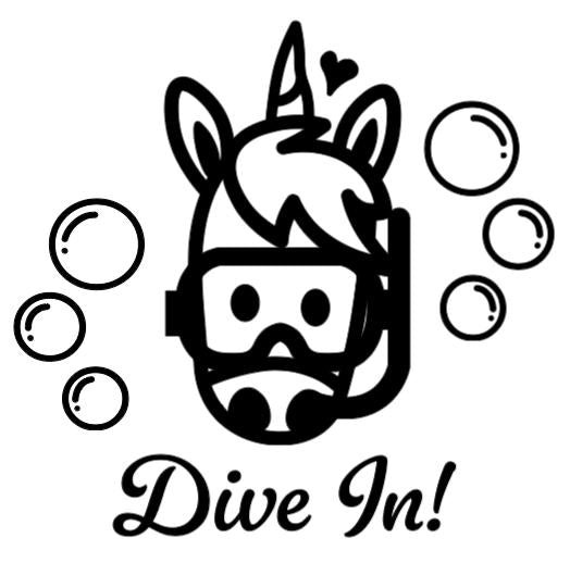 Dive In Unicorn! - Lg. Vinyl Decal