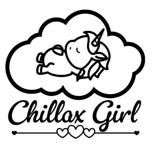 Chillax Unicorn Girl  - Lg. Vinyl Decal