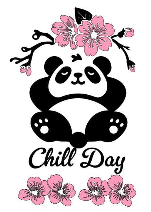 Chill Day Panda!  - Lg. Vinyl Decal