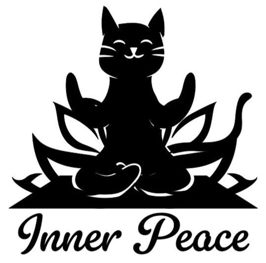 Inner Peace Kitty  - Lg. Vinyl Decal