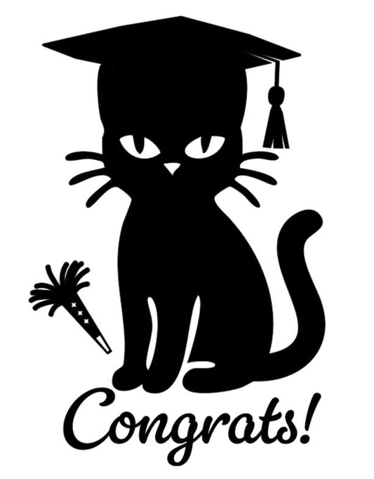 Congrats Kitty!  - Lg. Vinyl Decal