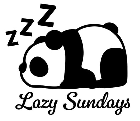 Lazy Sundays Panda  - Lg. Vinyl Decal