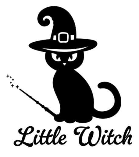 Little Witch Kitty  - Lg. Vinyl Decal