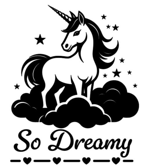 So Dreamy Unicorn! - Lg. Vinyl Decal