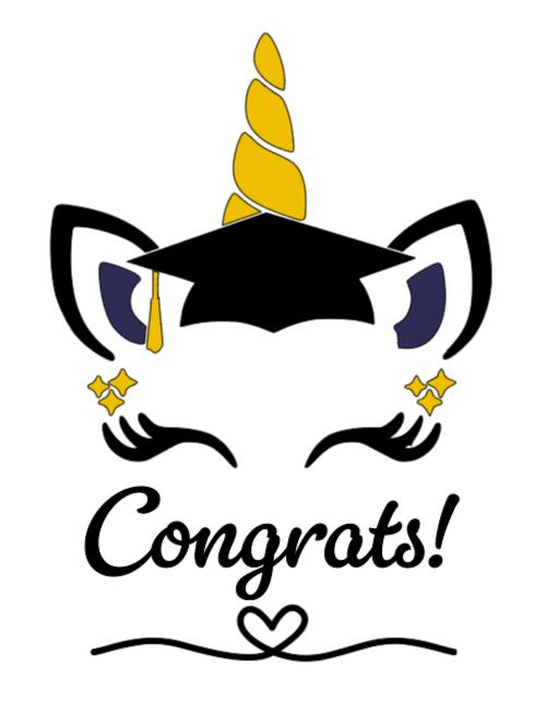 Congrats Unicorn!  - Lg. Vinyl Decal