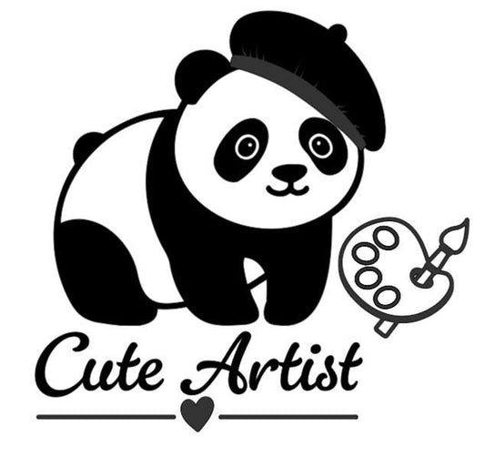 Cute Panda Artist!  - Lg. Vinyl Decal