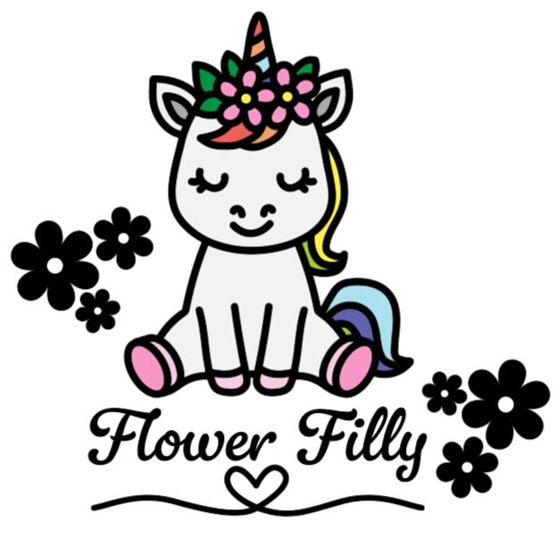 Unicorn Flower Filly - Lg. Vinyl Decal
