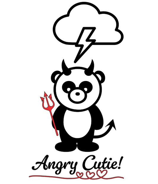 Angry Cutie! >:( Lg. Vinyl Decal