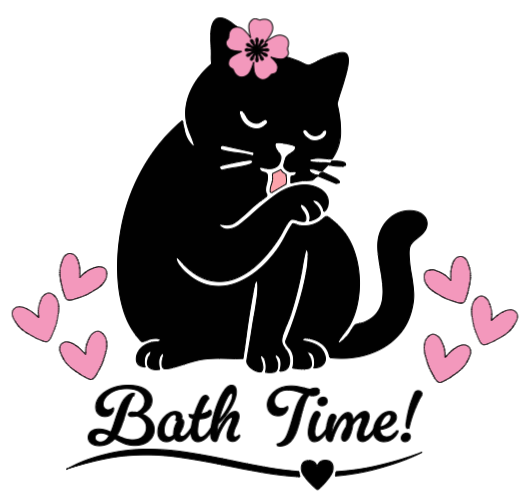 Bath Time Kitty! :3 Lg. Vinyl Decal