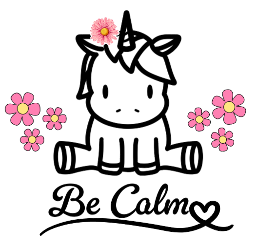 Be Calm Unicorn :) Lg. Vinyl Decal