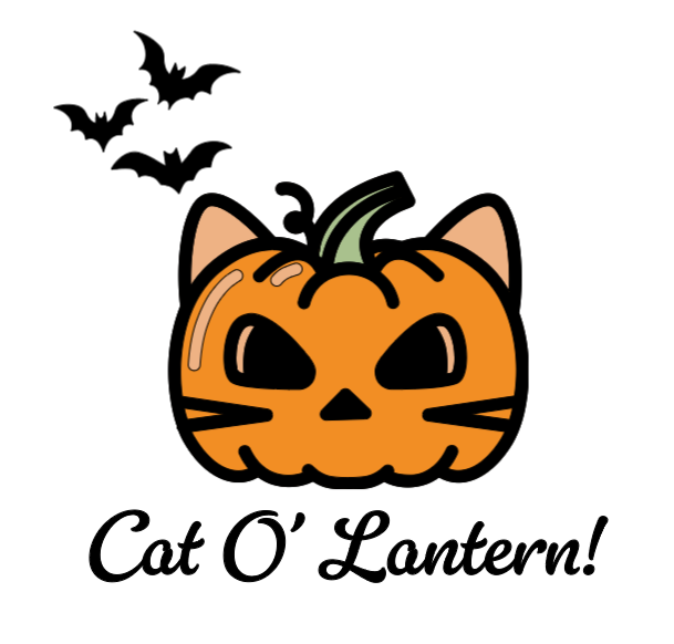 Cat O' Lantern! :) Lg. Vinyl Decal