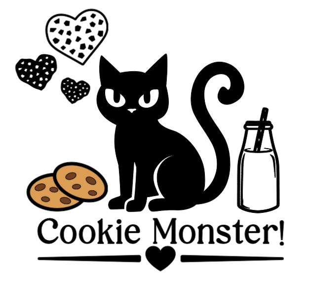 Cookie Monster Kitty! ;) Lg. Vinyl Decal