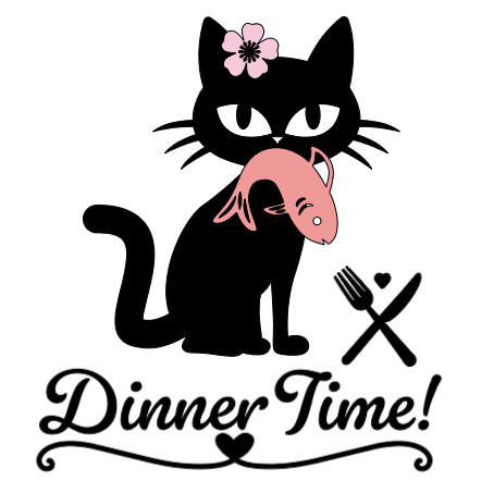 Dinner Time Kitty! :) Lg. Vinyl Decal