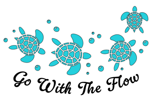Go With The Flow Lg. Vinyl Decal