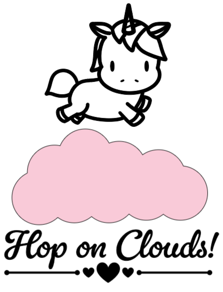 Hop on clouds! Lg. Vinyl Decal