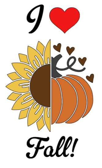 I Heart Fall! LG. Vinyl Decal