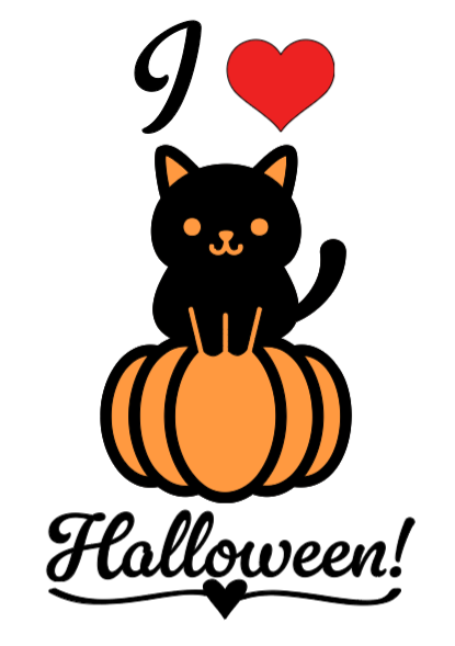 I Heart Halloween! :) Lg. Vinyl Decal