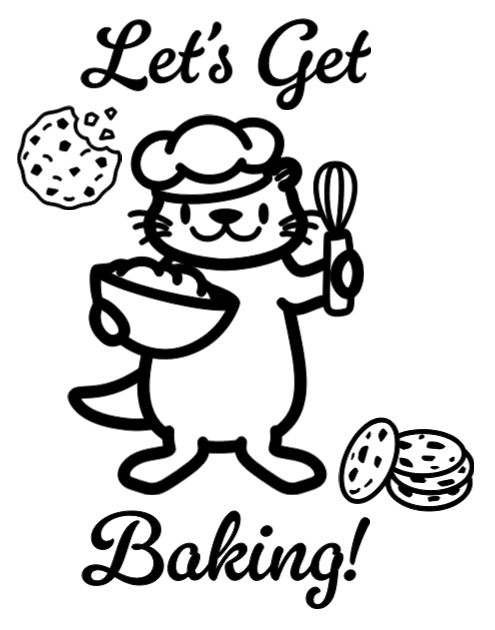 Let's Get Baking Otter! Lg. Vinyl Decal