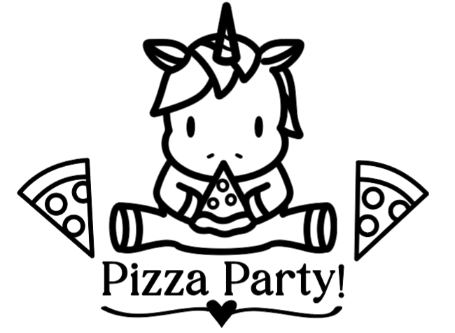 Pizza Party Unicorn! Lg. Vinyl Decal