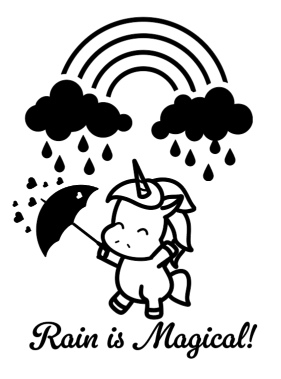 Rain is Magical! Lg. Vinyl Decal