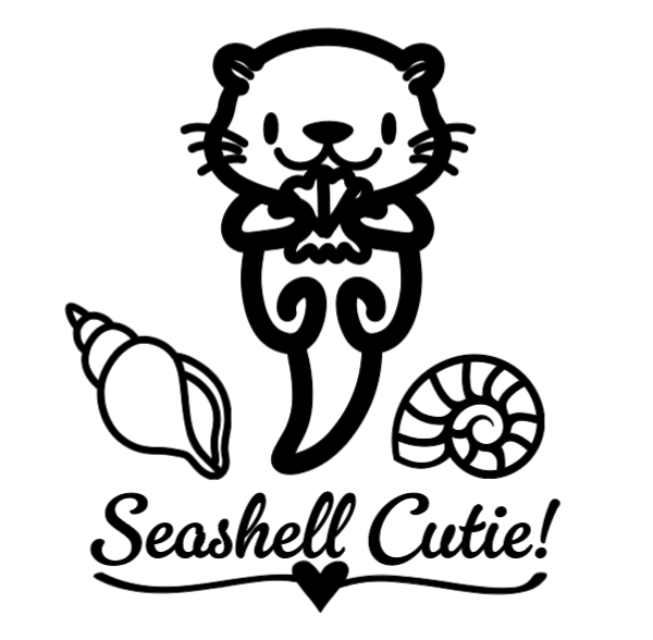Seashell Cutie! Lg. Vinyl Decal