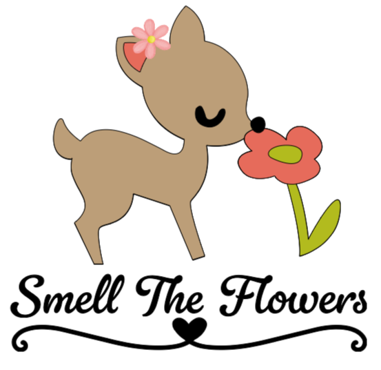 Smell The Flowers Fawn! Lg. Vinyl Decal