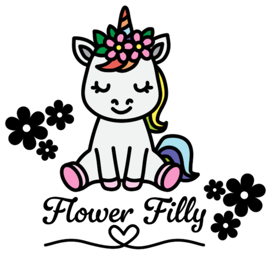 Flower Filly Lg. Vinyl Decal