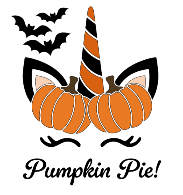 Unicorn Pumpkin Pie! Lg. Vinyl Decal