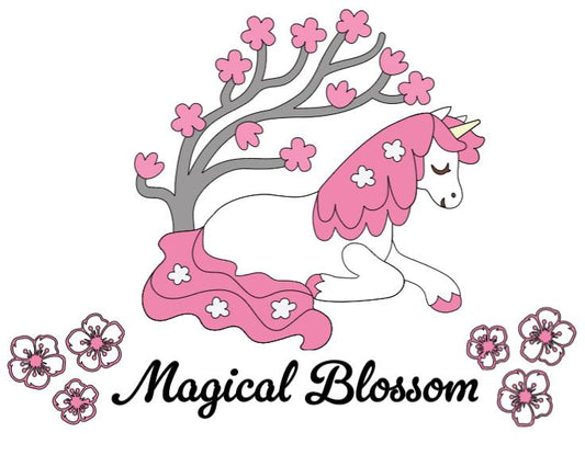 Magical Blossom Unicorn!  - Lg. Vinyl Decal
