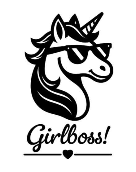 Girl Boss Unicorn  - Lg. Vinyl Decal