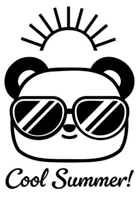 Cool Summer Panda!  - Lg. Vinyl Decal